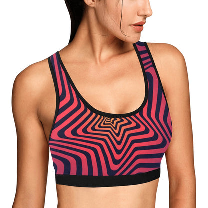 Red Ilusions Rave E.N.E.R.G.Y Sports Bra - Garden Of EDM