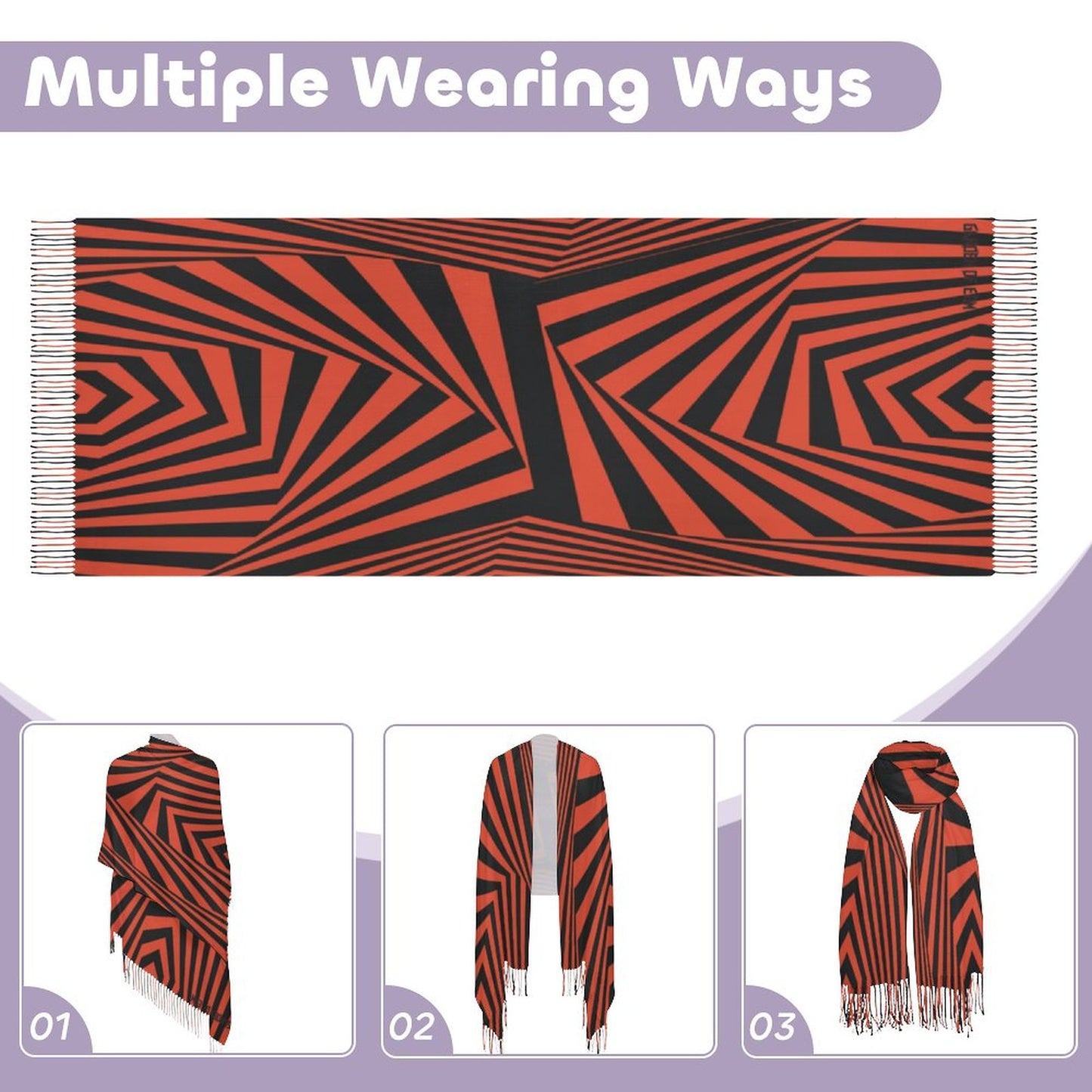 Red Illusions Pashmina