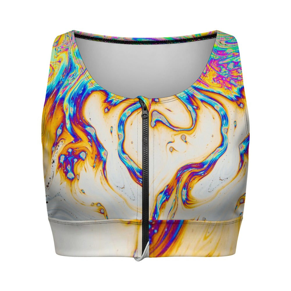 Inverse Dreams Zipper Crop