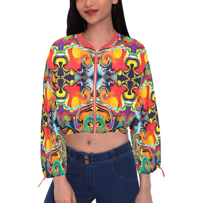 SOL Vibes Chiffon Cropped Jacket - Garden Of EDM