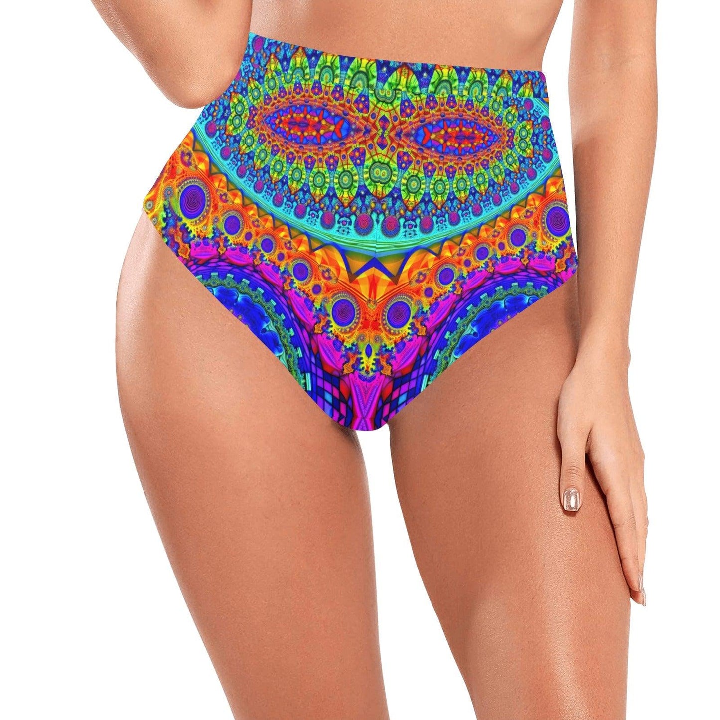 Wanderlust High-Waisted Bikini Bottom - Garden Of EDM