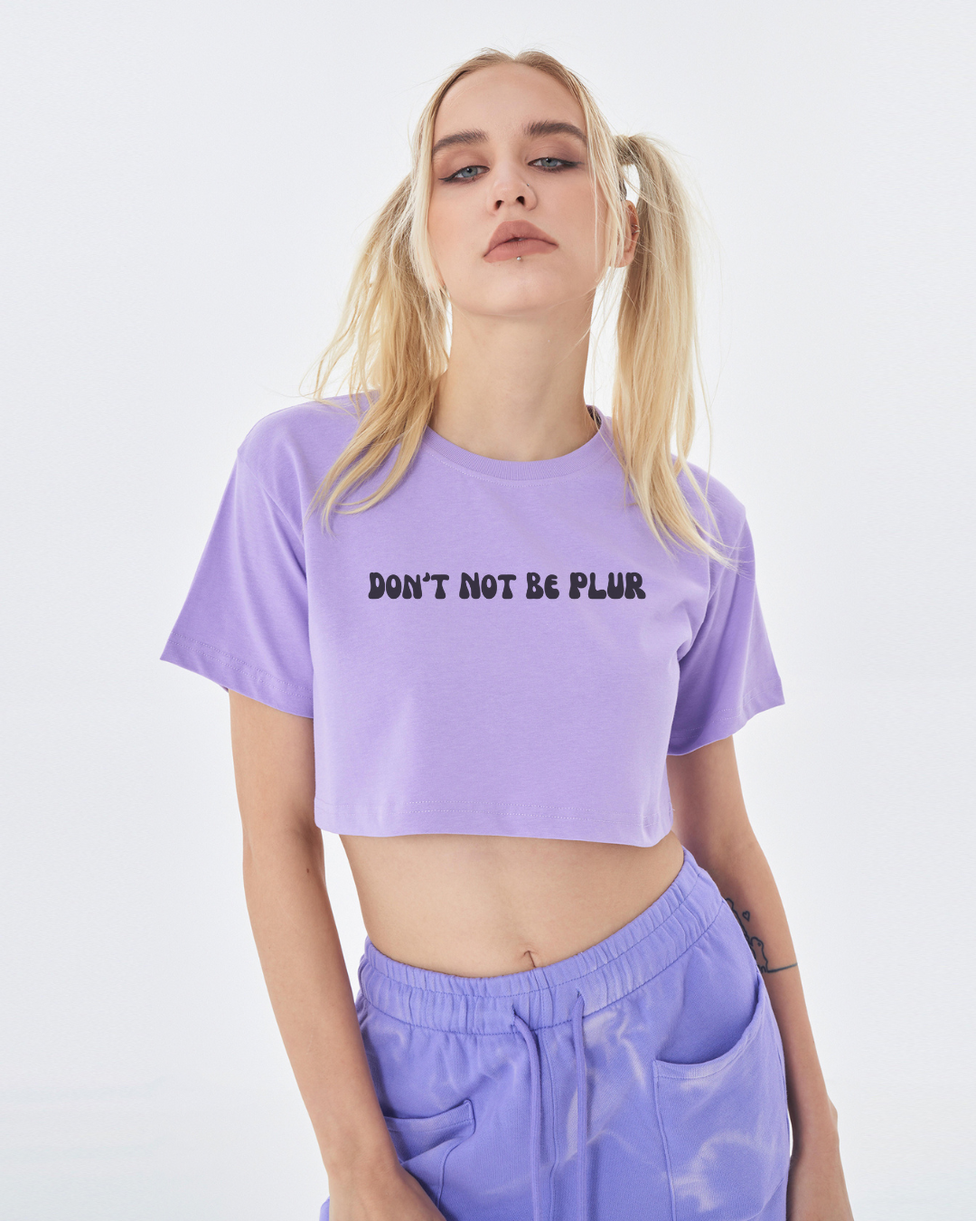 Don't Not Be PLUR Crop Tee - Garden Of EDM