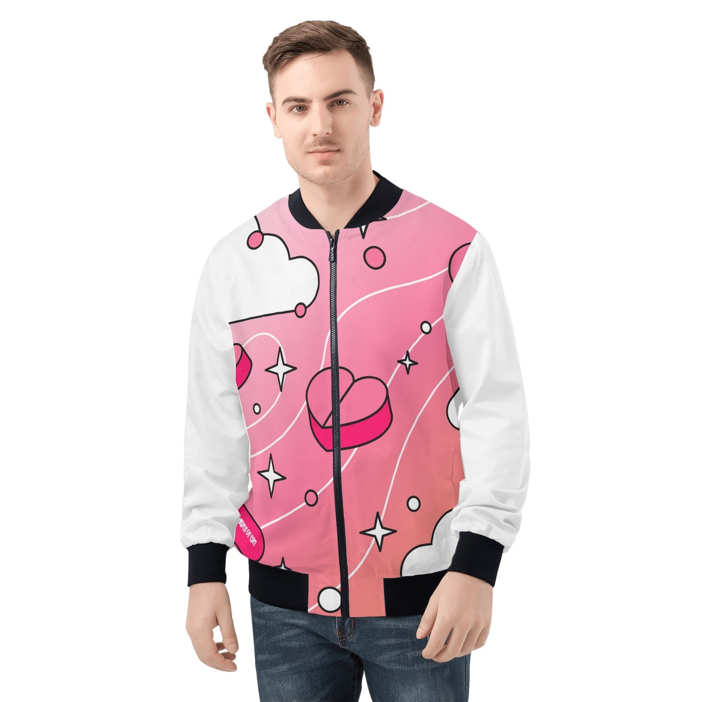 Love Is A Drug Mens Zip Up Bomber Jacket