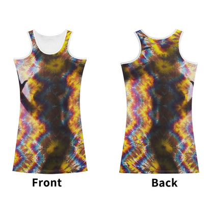 Tie Dye Trap Mini Fitted Dress