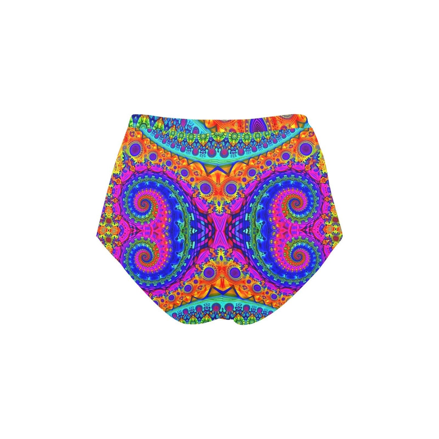 Wanderlust High-Waisted Bikini Bottom - Garden Of EDM