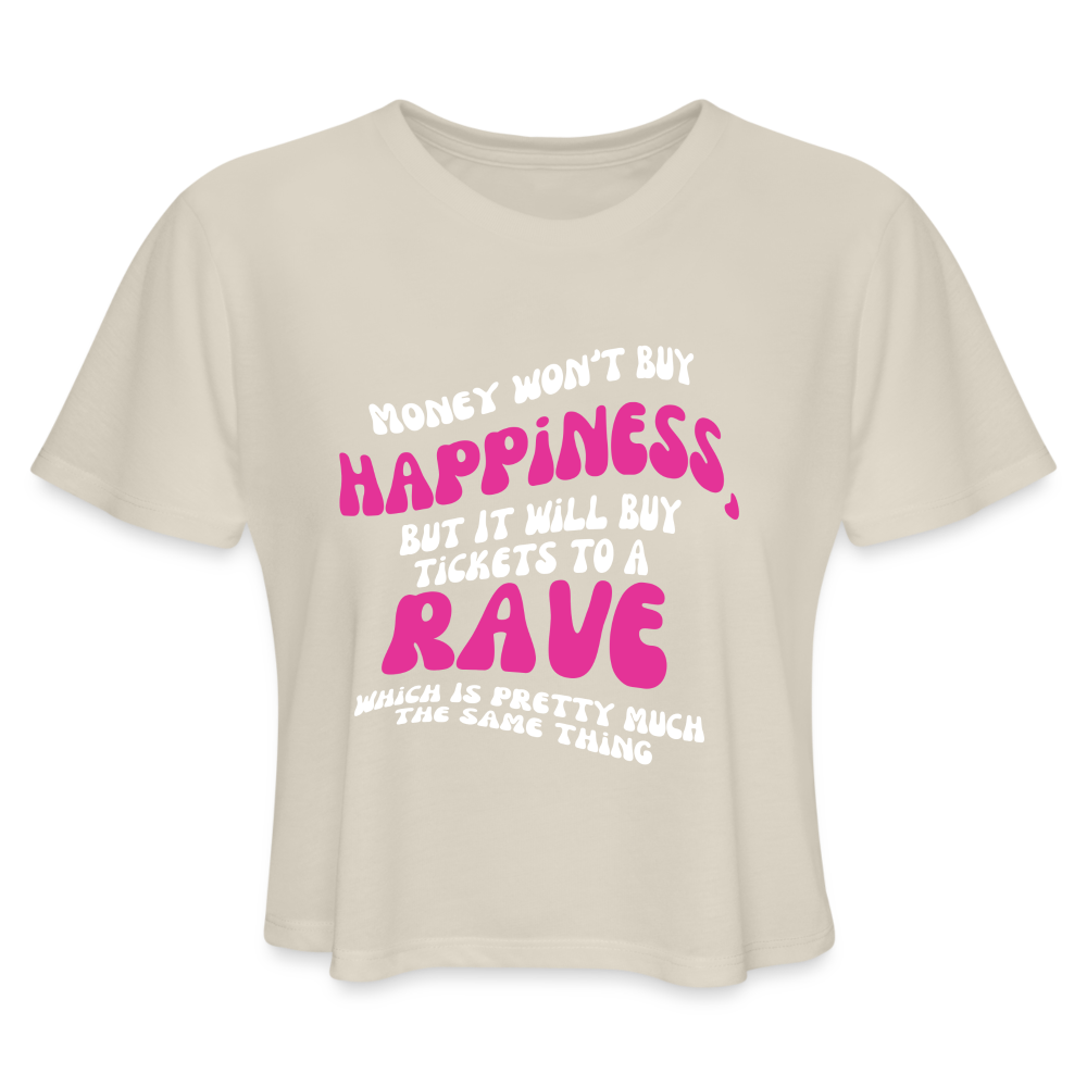 Money Buys Raves Cropped T-Shirt - dust