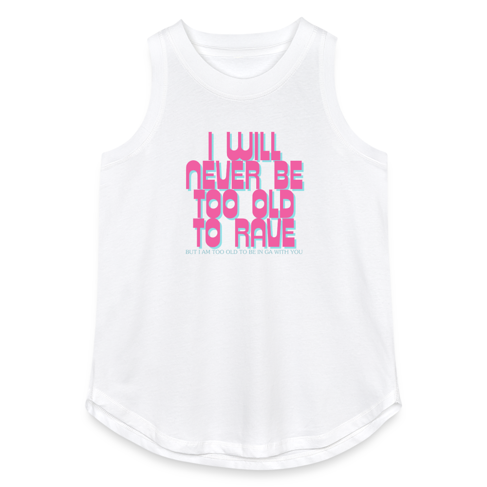 Never Too Old To Rave Relaxed Tank Top - white