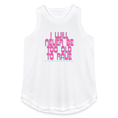 Never Too Old To Rave Relaxed Tank Top - white