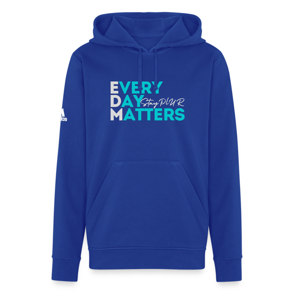 EDM Adidas Unisex Fleece Hoodie - royal blue