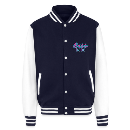 Full F*cking Send  Heavyweight Letterman Jacket - navy/white