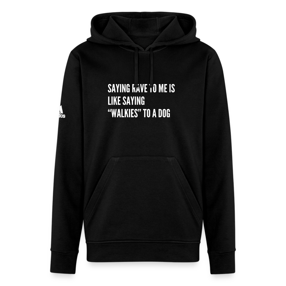 Say Rave Adidas Unisex Fleece Hoodie - black