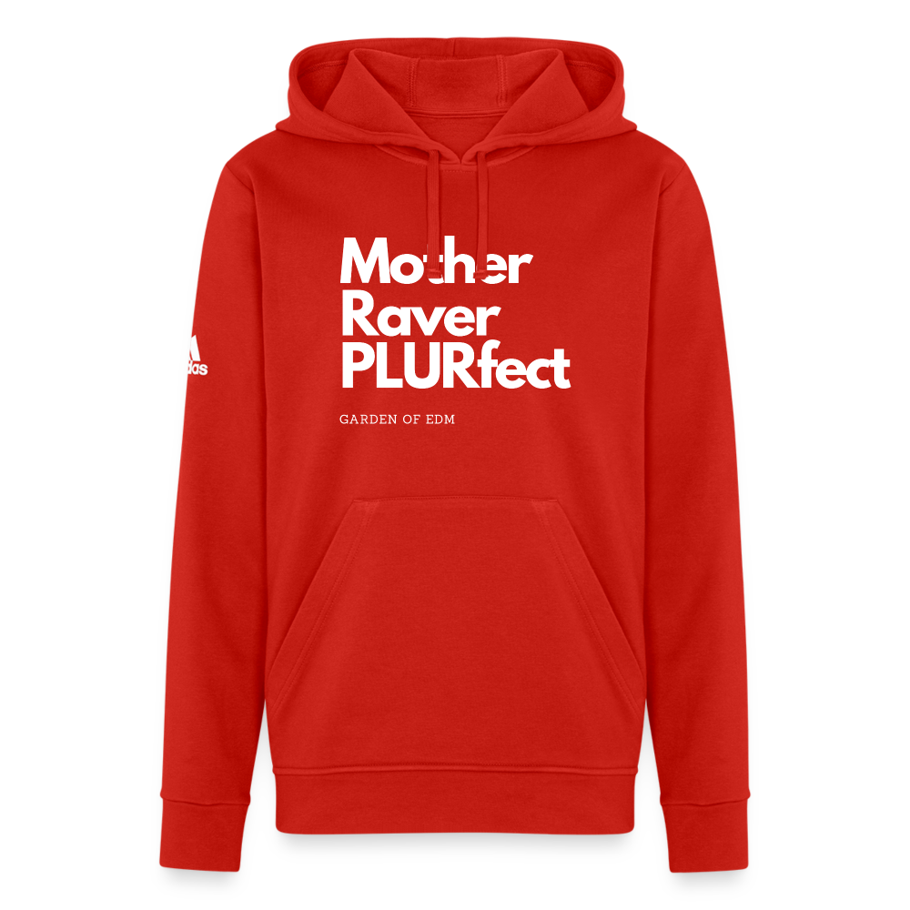 PLURfect Mother Adidas Unisex Fleece Hoodie - red