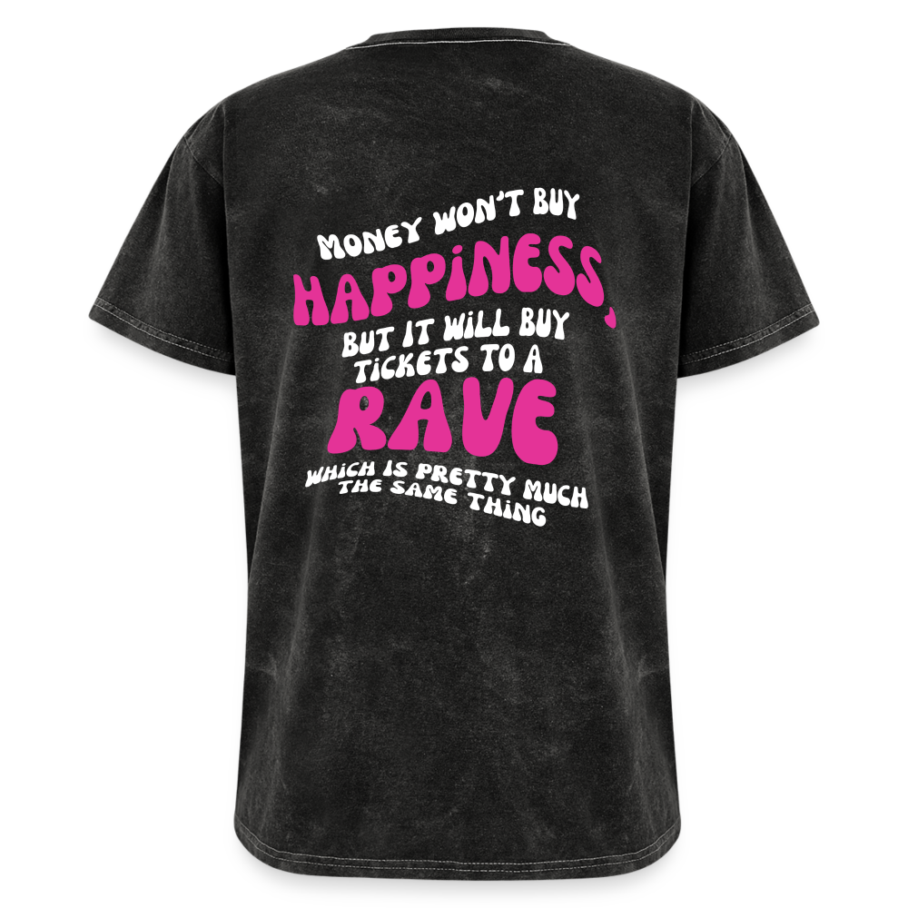 Money Buys Raves Mineral Wash T-shirt - mineral black