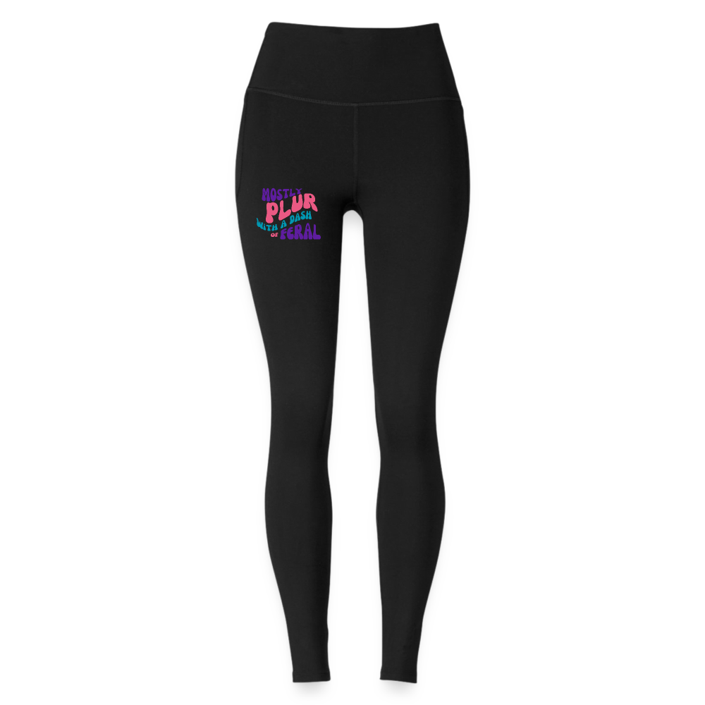 PLUR With A Dash Of Feral Under Armour Legging - black