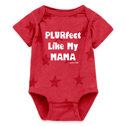 PLURfect Like My MAMA Baby Star Onesie - red star