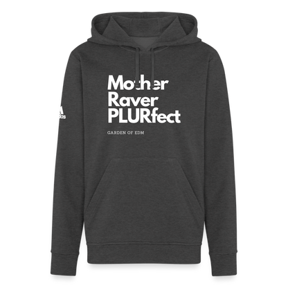 PLURfect Mother Adidas Unisex Fleece Hoodie - charcoal grey