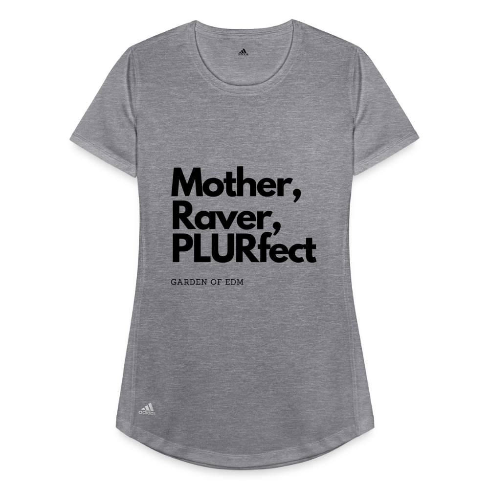 PLURfect Mother Adidas Women's Recycled Performance T-Shirt - heather gray