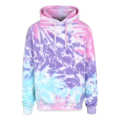 Flow Through What You Go Through Tie Dye Hoodie - cotton candy