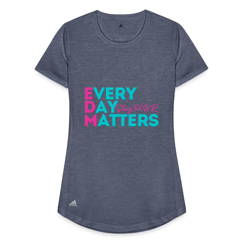 EDM Adidas Women's Recycled Performance T-Shirt - heather navy