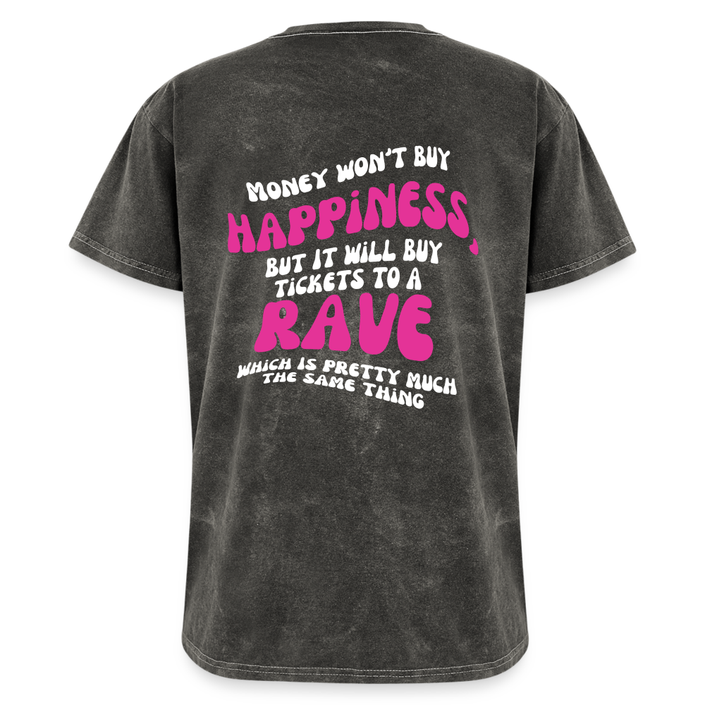 Money Buys Raves Mineral Wash T-shirt - mineral charcoal gray