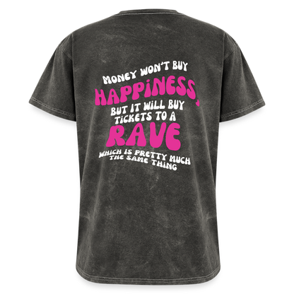 Money Buys Raves Mineral Wash T-shirt - mineral charcoal gray