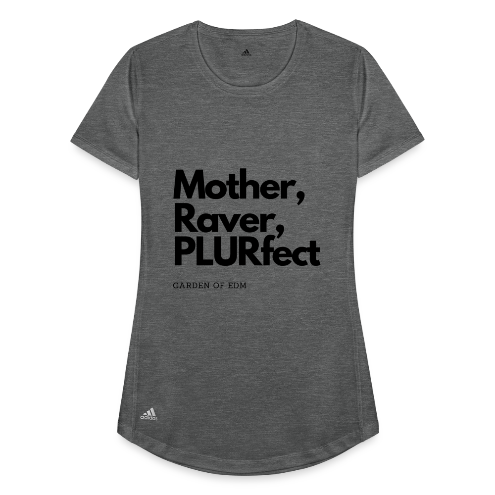 PLURfect Mother Adidas Women's Recycled Performance T-Shirt - heather black