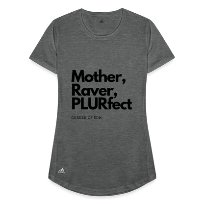 PLURfect Mother Adidas Women's Recycled Performance T-Shirt - heather black