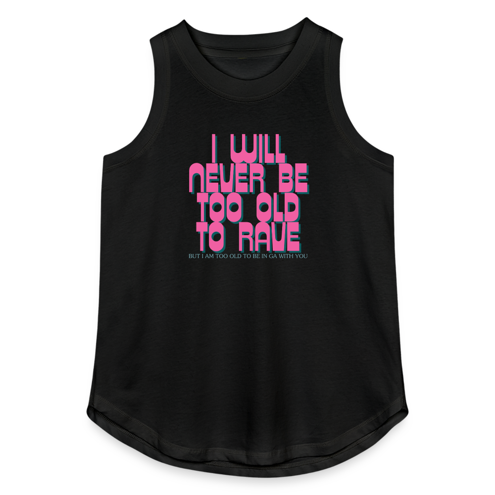 Never Too Old To Rave Relaxed Tank Top - black