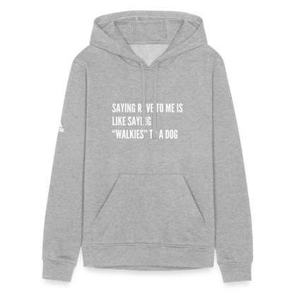 Say Rave Adidas Unisex Fleece Hoodie - heather gray