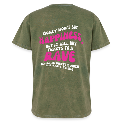 Money Buys Raves Mineral Wash T-shirt - mineral green