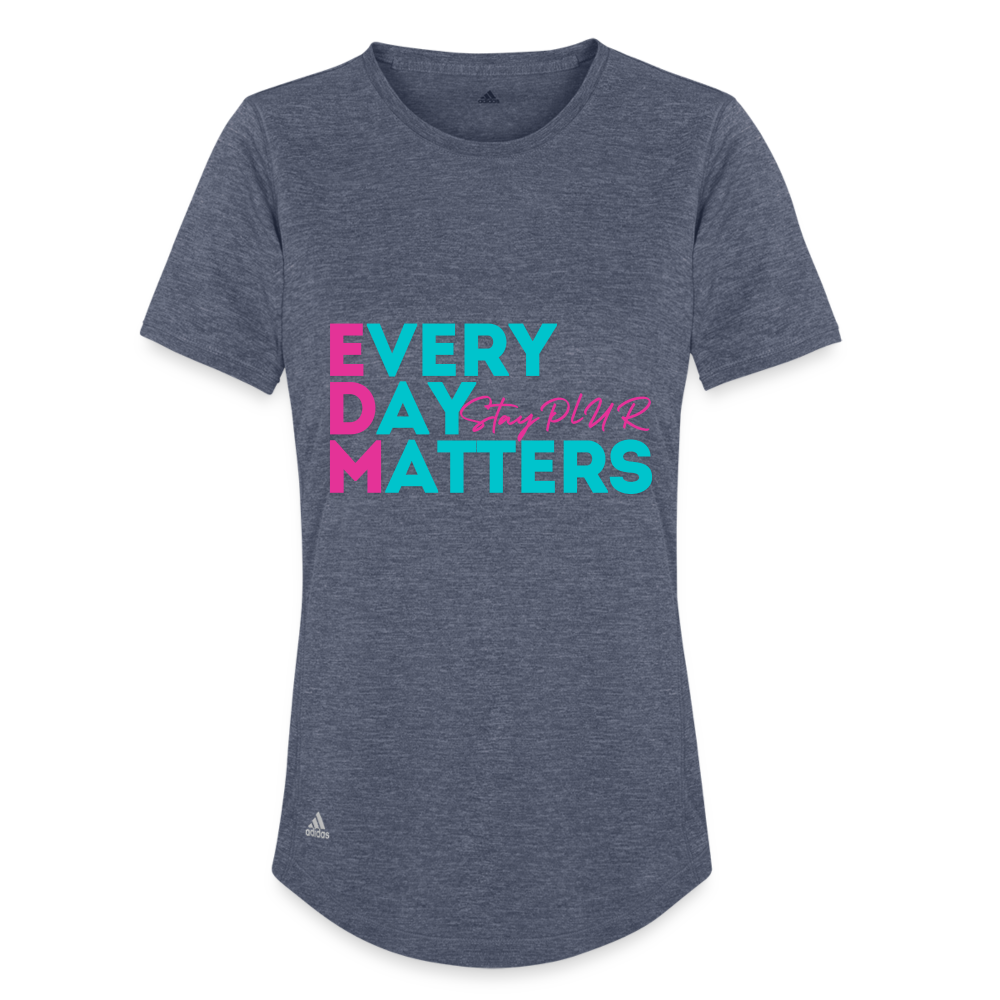 EDM Adidas Women's Recycled Performance T-Shirt - heather navy