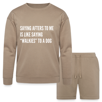 Say Rave Bella + Canvas Unisex Sweatshirt & Short Set - tan