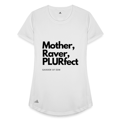 PLURfect Mother Adidas Women's Recycled Performance T-Shirt - white