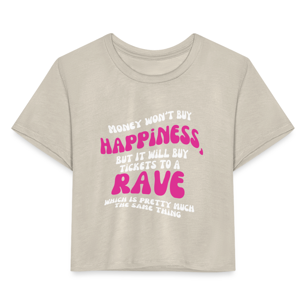 Money Buys Raves Cropped T-Shirt - dust