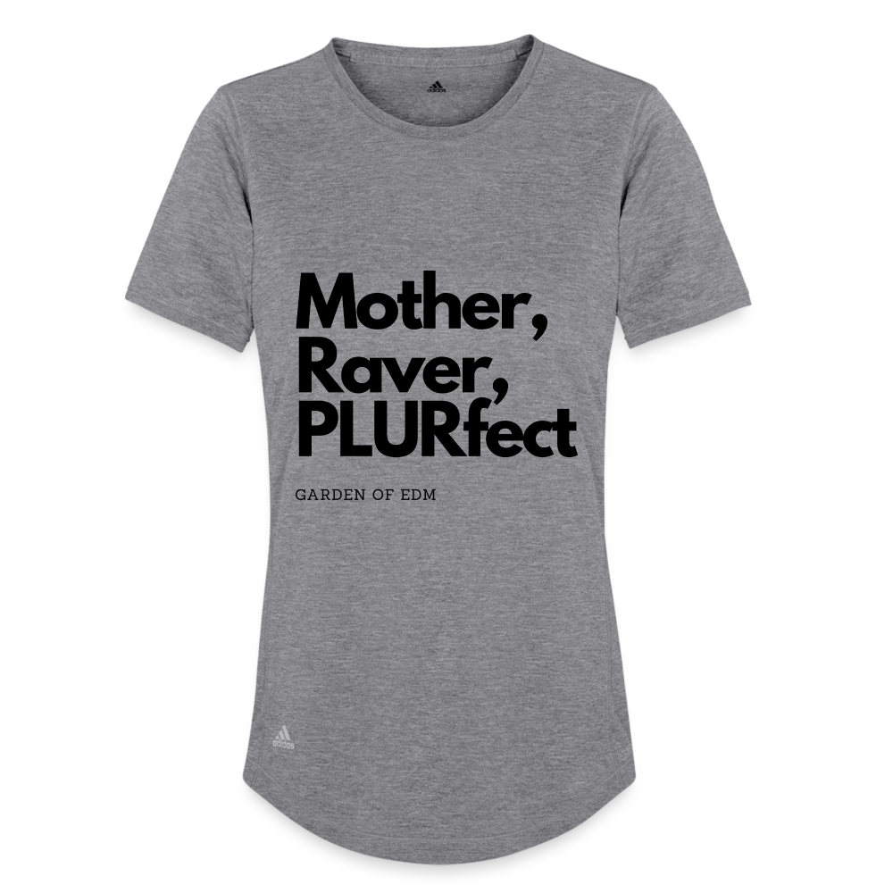 PLURfect Mother Adidas Women's Recycled Performance T-Shirt - heather gray