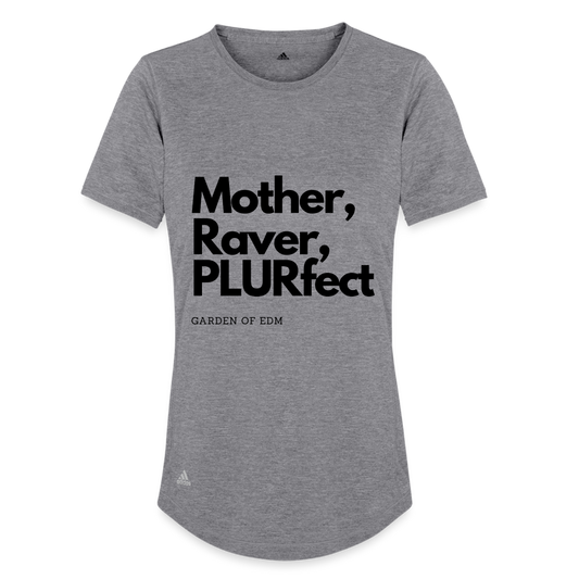 PLURfect Mother Adidas Women's Recycled Performance T-Shirt - heather gray