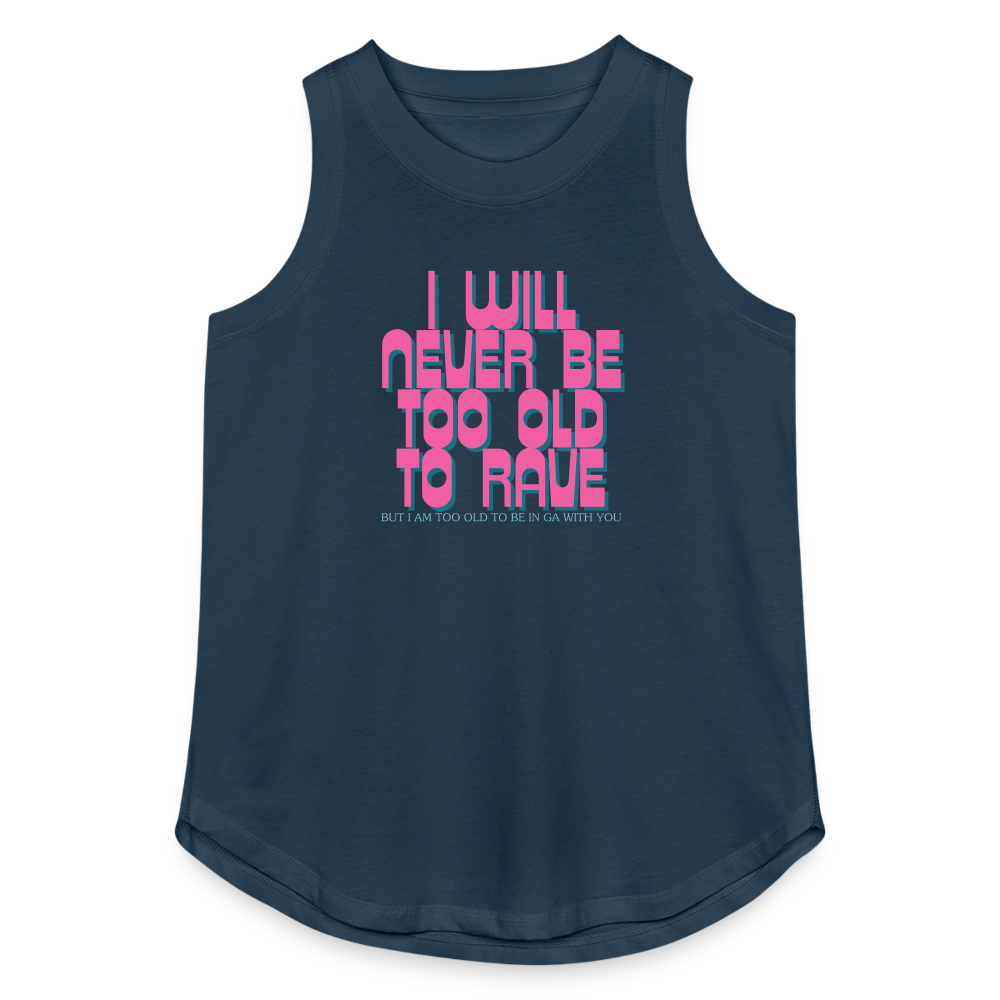 Never Too Old To Rave Relaxed Tank Top - denim