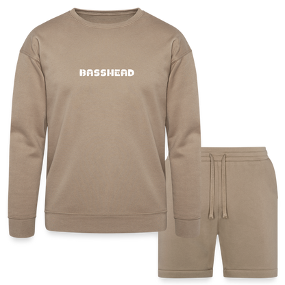 Basshead Bella + Canvas Unisex Sweatshirt & Short Set - tan