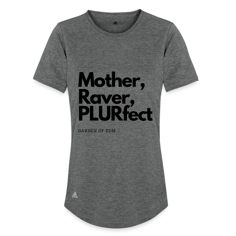 PLURfect Mother Adidas Women's Recycled Performance T-Shirt - heather black