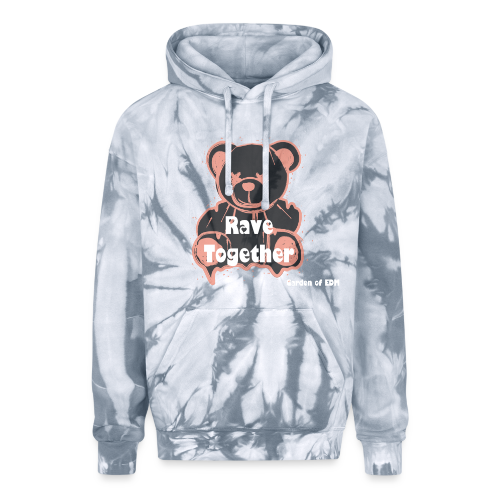 Adult Tie Dye Hoodie - spider silver