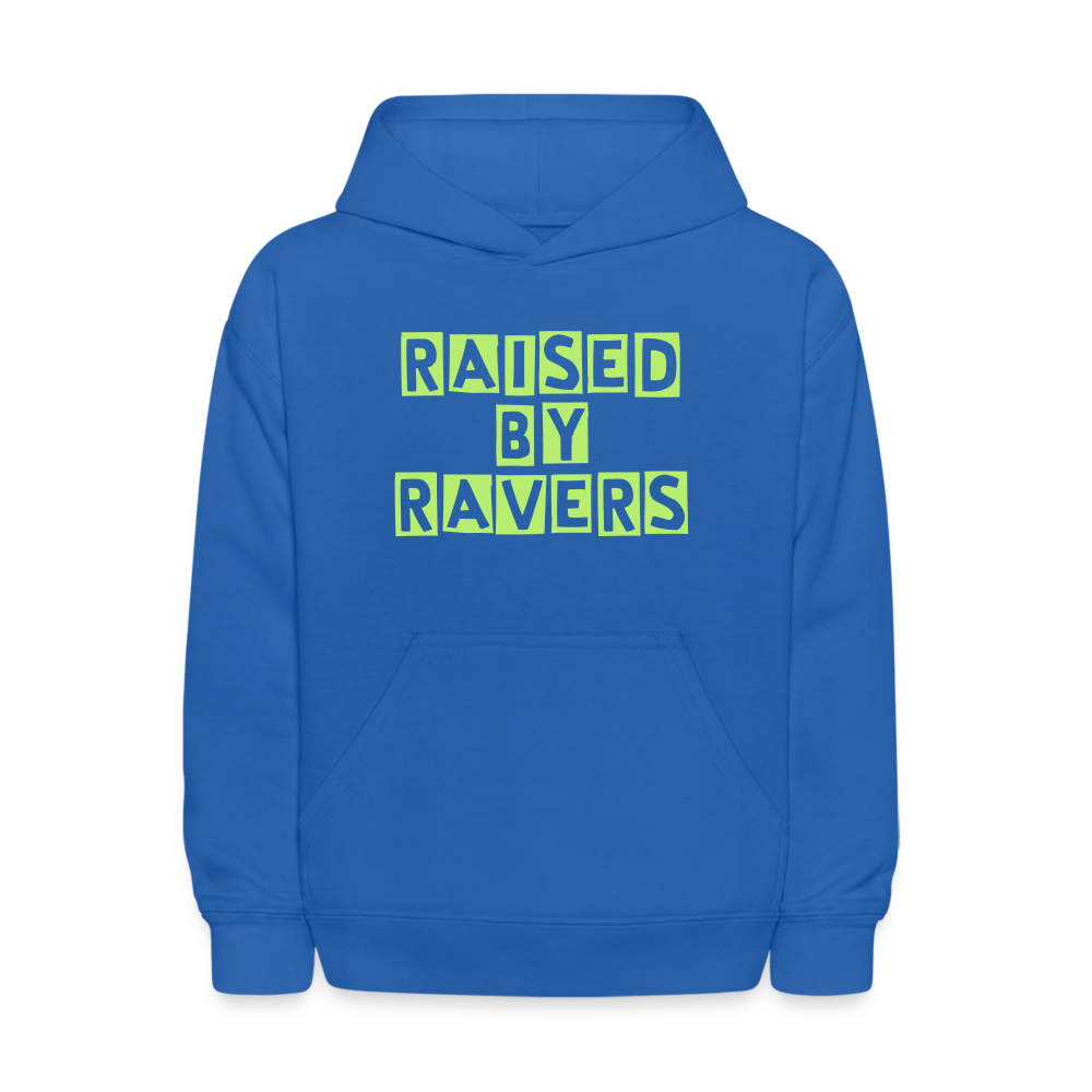 Raised By Ravers Kids' Hoodie - royal blue