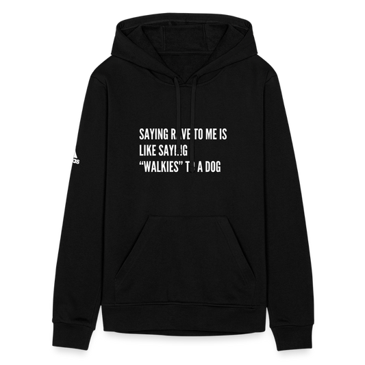 Say Rave Adidas Unisex Fleece Hoodie - black