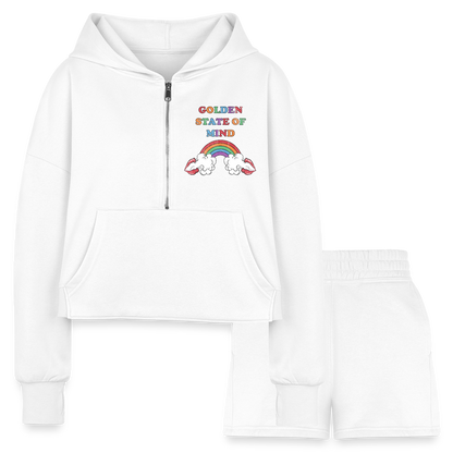 Golden State Hoodie & Short Set - white