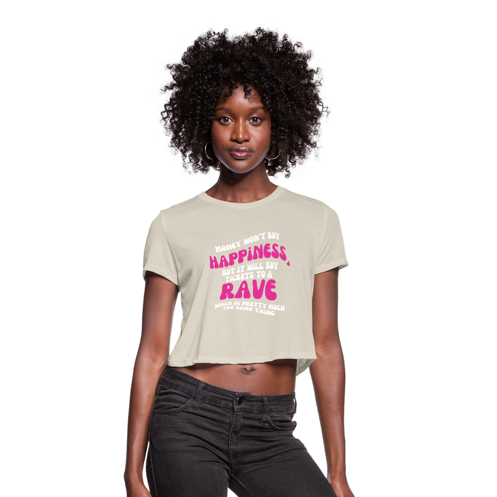 Money Buys Raves Cropped T-Shirt - dust