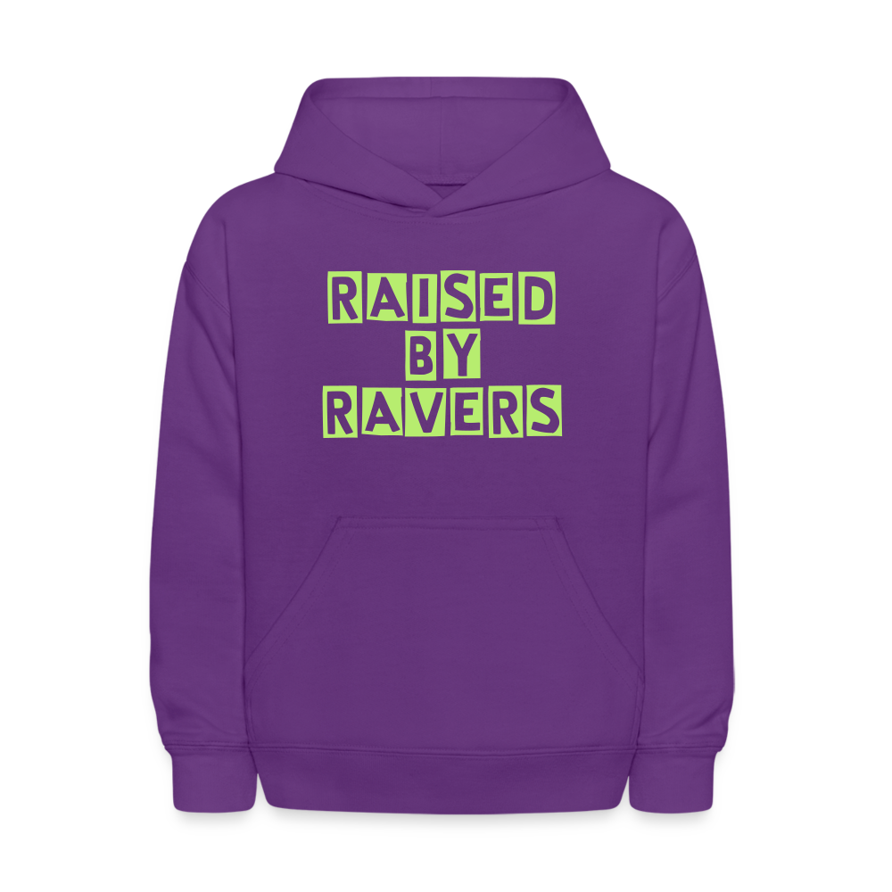 Raised By Ravers Kids' Hoodie - purple