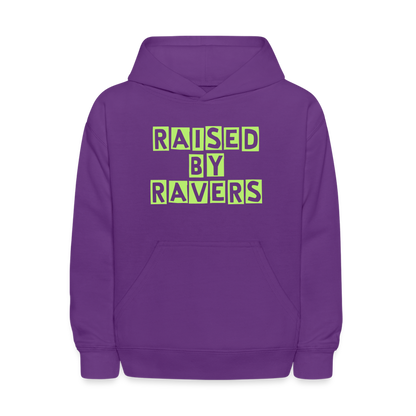 Raised By Ravers Kids' Hoodie - purple