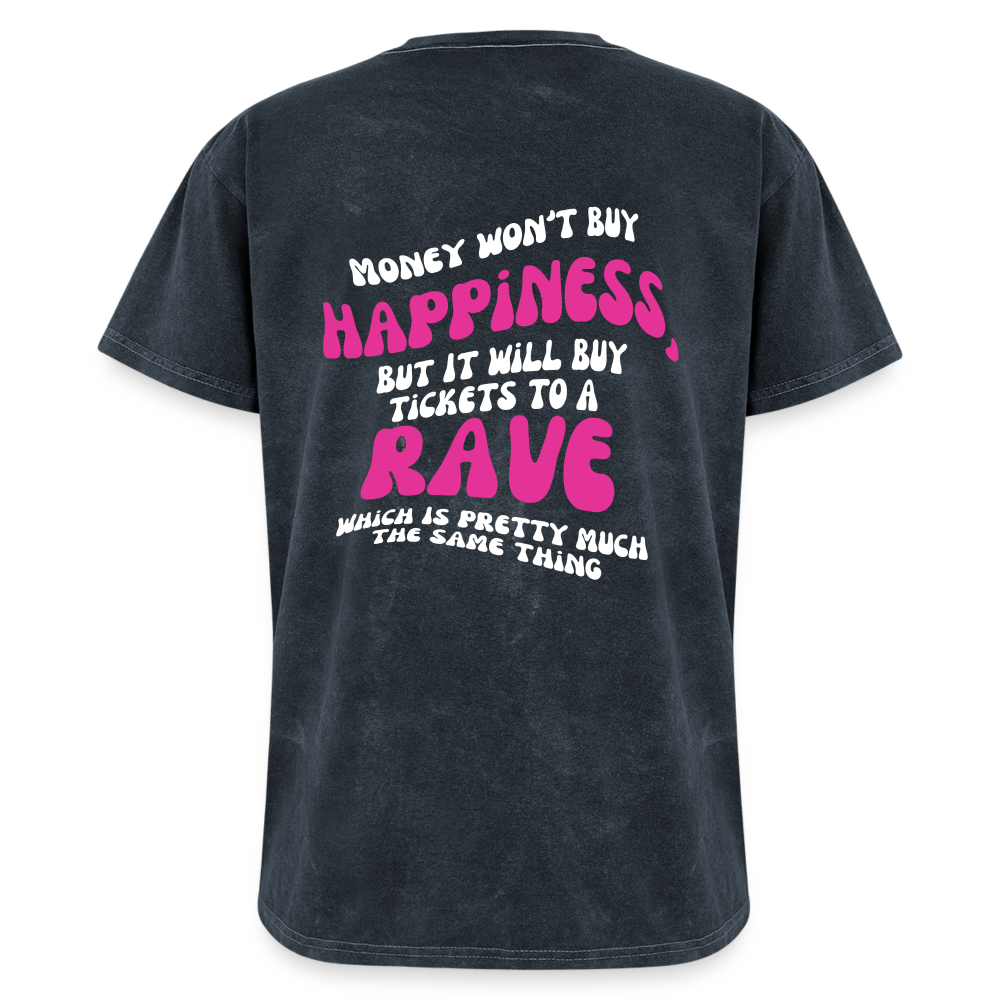 Money Buys Raves Mineral Wash T-shirt - mineral navy