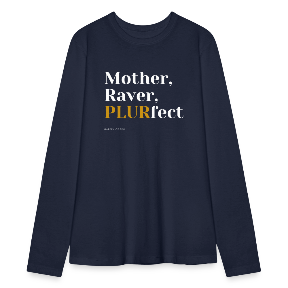 Mother, Raver, PLURfect Bella + Canvas Long Sleeve T-Shirt - navy