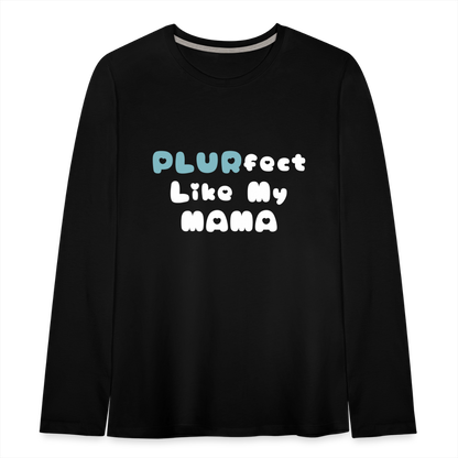 Like My Mama Youth Long Sleeve T-Shirt - black