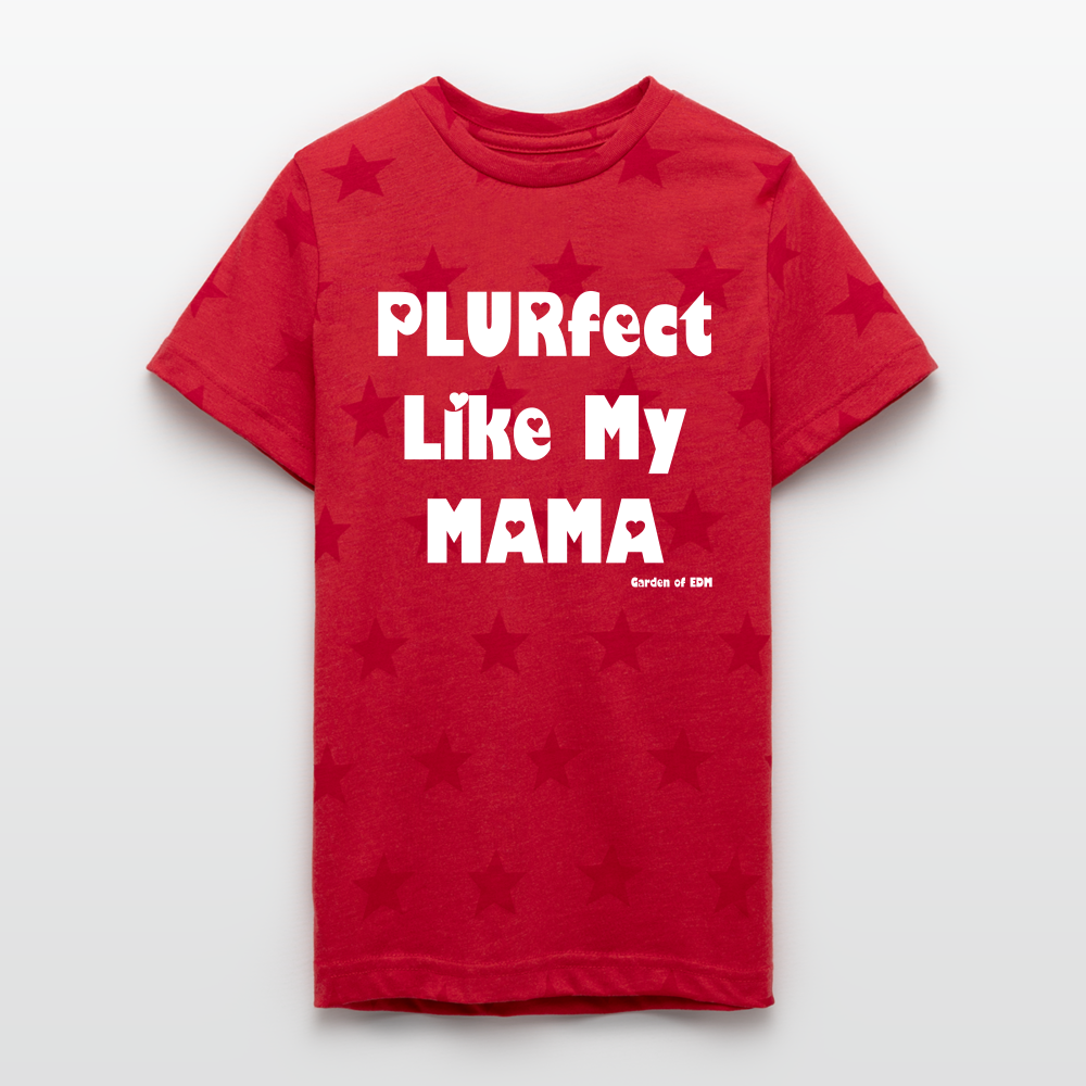 PLURfect Like My MAMA Kid's Star T-Shirt - red star